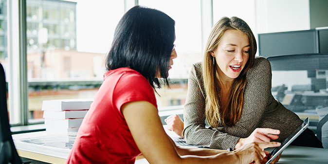 Advisor with a client